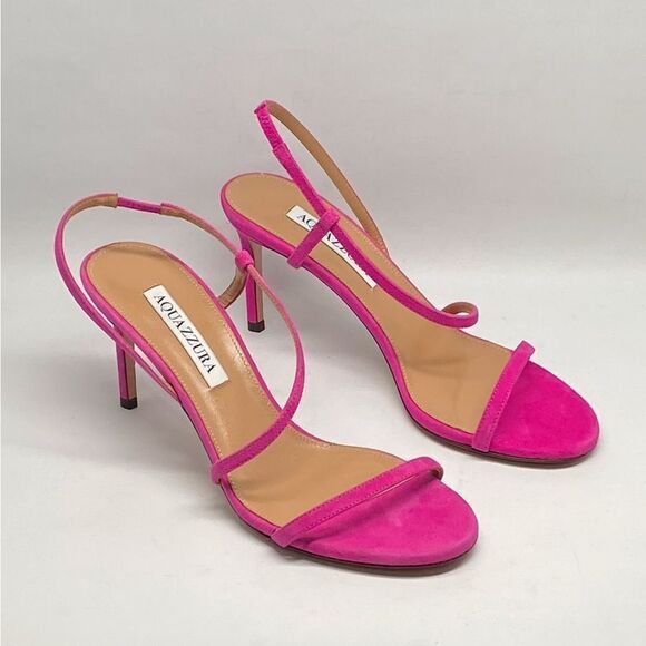 Aquazzura Sleek 75MM Strappy Suede Sandals size 36.5 - Picture 2 of 13